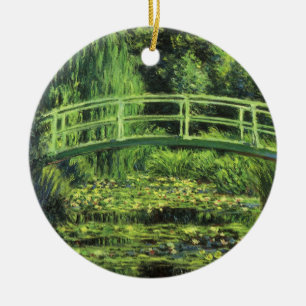 Witte waterlionen van Claude Monet,  kunst Keramisch Ornament