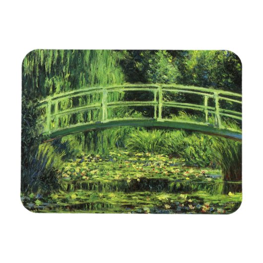 Witte waterlionen van Claude Monet,  kunst Magneet (Horizontaal)