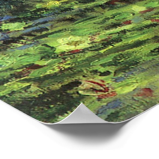 Witte waterlionen van Claude Monet,  kunst Poster (Hoek)