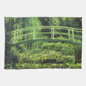 Witte waterlionen van Claude Monet,  kunst Theedoek (Horizontaal)
