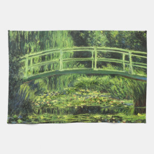 Witte waterlionen van Claude Monet,  kunst Theedoek