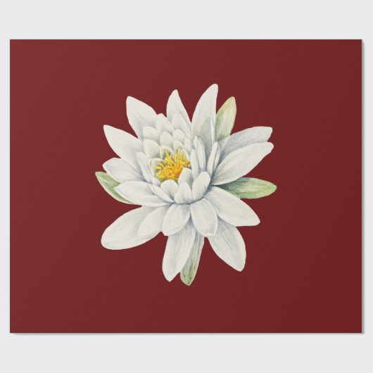Witte waterlippenbloem cadeaupapier (Vlak)