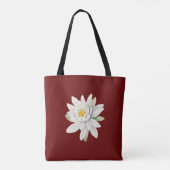 Witte waterlippenbloem tote bag (Achterkant)