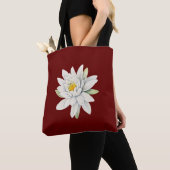 Witte waterlippenbloem tote bag (Dichtbij)