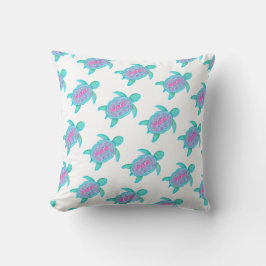 Witte waterroze schildpad patroonkuskussen kussen