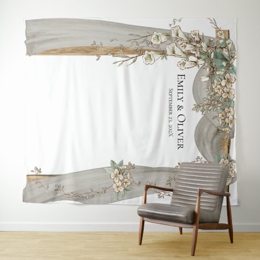  witte Waterverf achtergrond Wandkleed (In Situ (horizontaal))