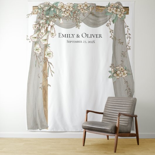 witte Waterverf achtergrond Wandkleed (In situ)