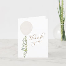 Witte Waterverf ballon Eucalyptus Baby shower