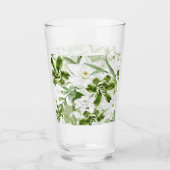 Witte Waterverf Bloemen 2 Glas (Voorkant)