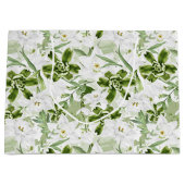 Witte Waterverf Bloemen 2 Groot Cadeauzakje (Voorkant)