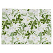 Witte Waterverf Bloemen 2 Groot Cadeauzakje (Achterkant)