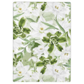 Witte Waterverf Bloemen 2 Klembord (Achterkant)