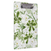 Witte Waterverf Bloemen 2 Klembord (Rechts)