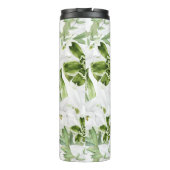 Witte Waterverf Bloemen 2 Thermosbeker (Achterkant)