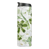 Witte Waterverf Bloemen 2 Thermosbeker (Geroteerd rechts)