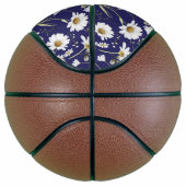 Witte Waterverf bloemen Basketbal (Rechts)