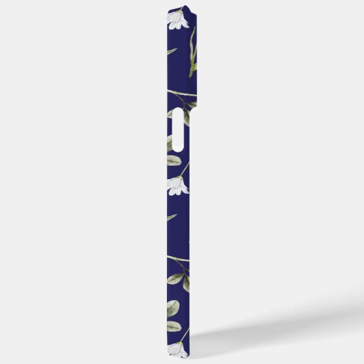 Witte Waterverf bloemen Case-Mate iPhone Case (Achterkant / Rechts)