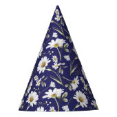 Witte Waterverf bloemen Feesthoedjes (Voorkant)