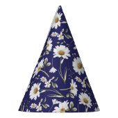 Witte Waterverf bloemen Feesthoedjes (Links)