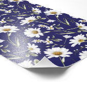 Witte Waterverf bloemen Foto Afdruk (Hoek)