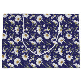 Witte Waterverf bloemen Groot Cadeauzakje (Voorkant)