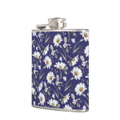 Witte Waterverf bloemen Heupfles (Links)