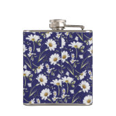 Witte Waterverf bloemen Heupfles (Achterkant)