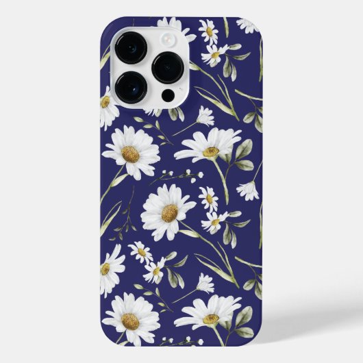 Witte Waterverf bloemen iPhone Hoesje (Achterkant)