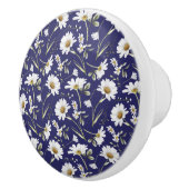 Witte Waterverf bloemen Keramische Knop (Rechts)