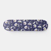 Witte Waterverf bloemen Persoonlijk Skateboard (Horizontaal)