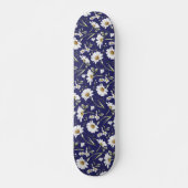 Witte Waterverf bloemen Persoonlijk Skateboard (Voorkant)