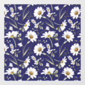 Witte Waterverf bloemen Raamsticker (Vel)