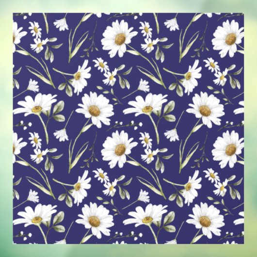 Witte Waterverf bloemen Raamsticker (Vel 3)