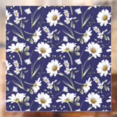 Witte Waterverf bloemen Raamsticker (Vel 2)