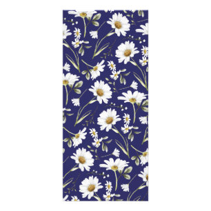 Witte Waterverf bloemen Reclamekaart