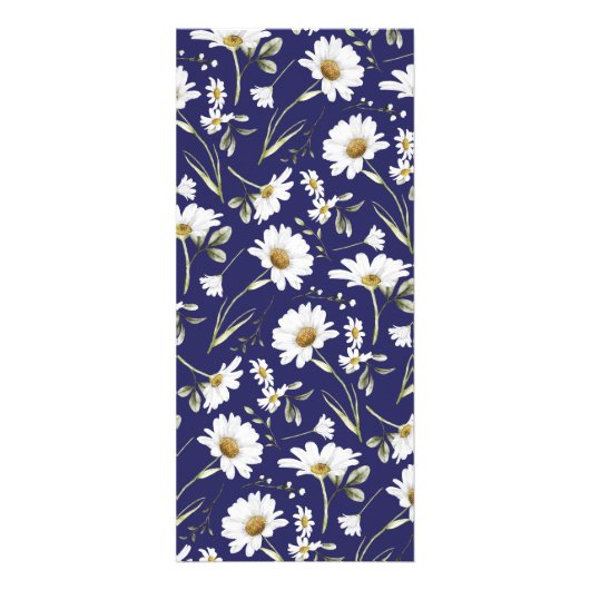 Witte Waterverf bloemen Reclamekaart (Voorkant)