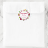 Witte Waterverf bloemenbad- en spa-verpakkingen Ronde Sticker (Tas)