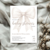 Witte Waterverf Bow Baby shower minimalistisch Kaart