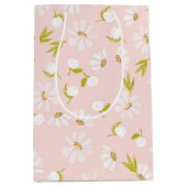 Witte Waterverf Dagen op roze Medium Cadeauzakje (Voorkant)