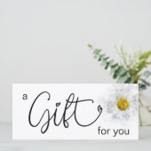 *~* Witte Waterverf Daisy Heart Minimalist Girly (Staand voorkant)