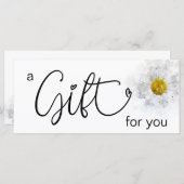 *~* Witte Waterverf Daisy Heart Minimalist Girly (Voorkant / Achterkant)