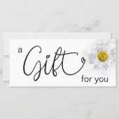 *~* Witte Waterverf Daisy Heart Minimalist Girly (Voorkant)