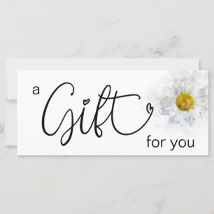 *~* Witte Waterverf Daisy Heart Minimalist Girly