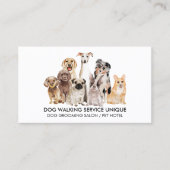 Witte Waterverf Dogs Groomer Pet Sitter Visitekaartje (Voorkant)