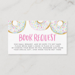 Witte Waterverf Donuts Sprinkles Book Request Informatiekaartje