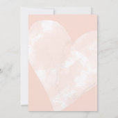 Witte Waterverf Hart Blush Roze Koppels Douche Kaart (Achterkant)