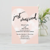 Witte Waterverf Hart Net Getrouwd op Blush Kaart (Staand voorkant)