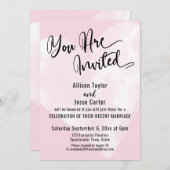 Witte Waterverf Hart Pastel Roze U bent van harte Kaart (Voorkant / Achterkant)