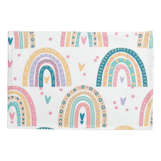 Witte Waterverf Hoesje Pillow Kussensloop (Achterkant)