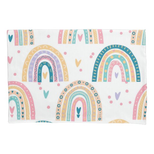 Witte Waterverf Hoesje Pillow Kussensloop (Voorkant)